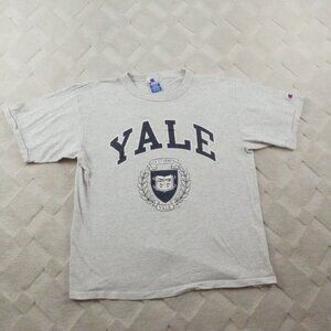 Vintage Champions Yale T-Shirt Mens Medium Gray Made In USA